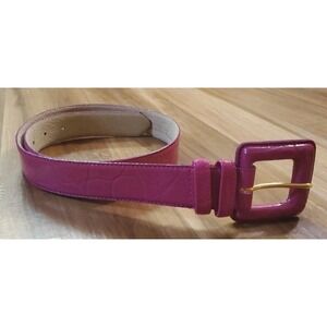 Vintage Liz Claiborne Faux Croc Leather Belt Size M 30 Pink Fuschia Barbiecore